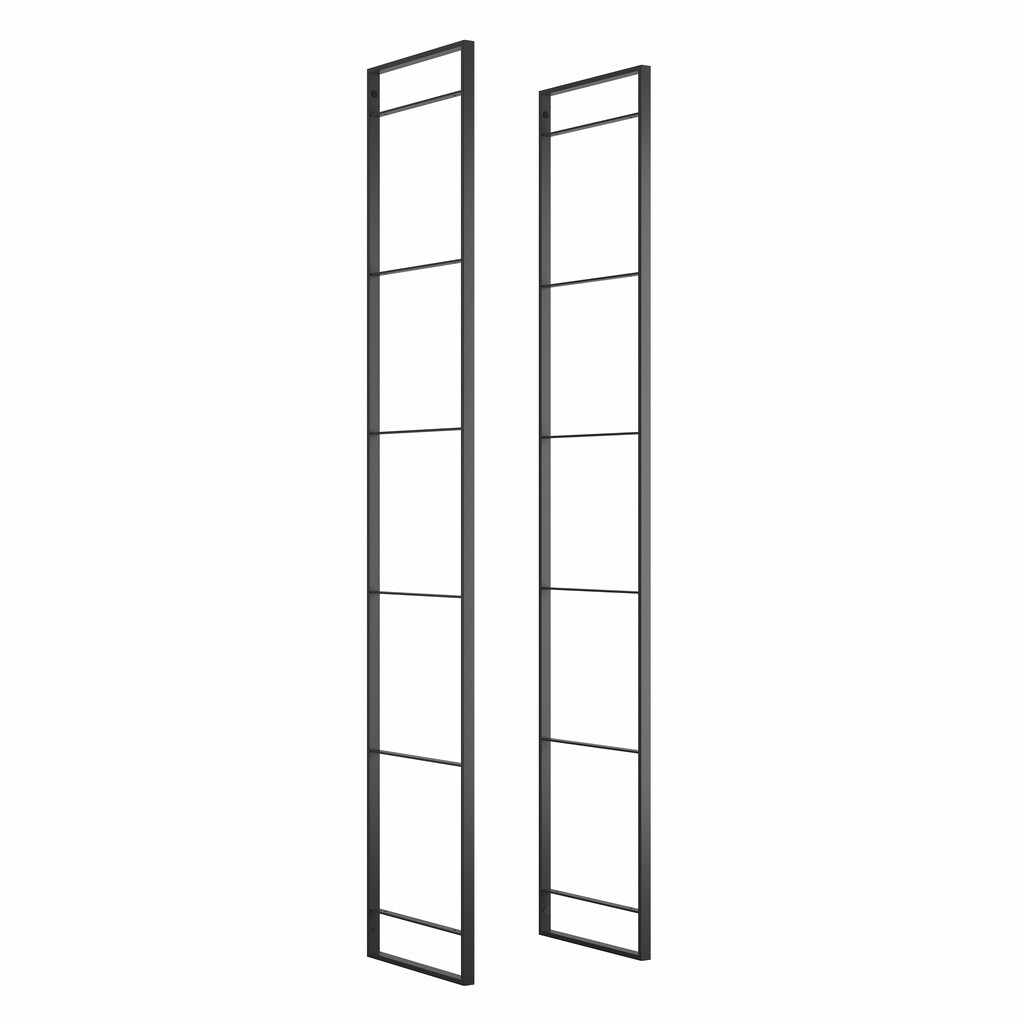 Pair of Lader Shelf Frames Pair, height 1790mm, Steel, Black painted-Primary