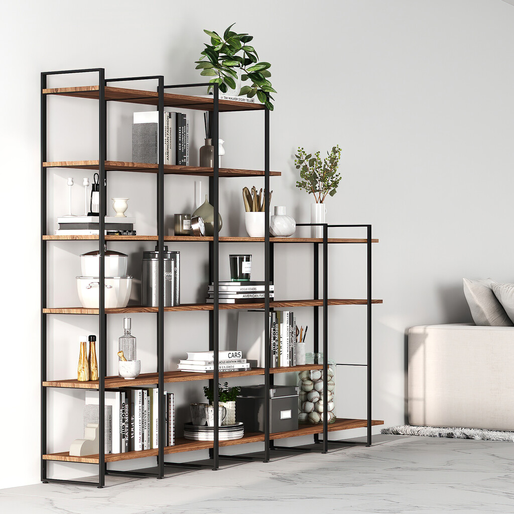 Pair of Lader Shelf Frames Pair, height 1790mm, Steel, Black painted-4