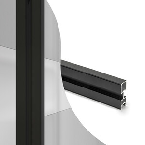 Emuca-Profil f&uuml;r modularen Aufbau Zero, 2,35 m, Tiefschwarz lackiert, Aluminium Produktfoto