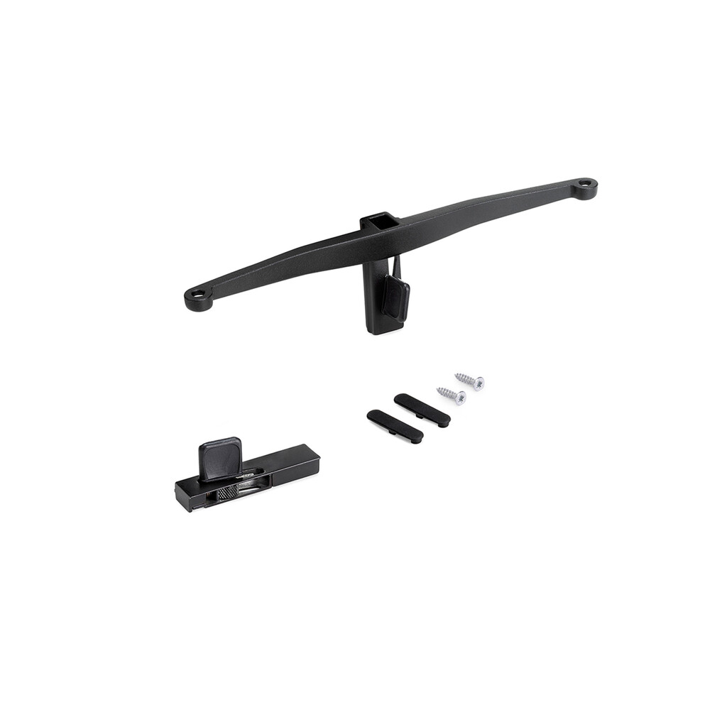 Lot de consoles pour 5 étagères en bois pour structure Zero, planches non incluses, Zamak, Peint en noir texturé-8