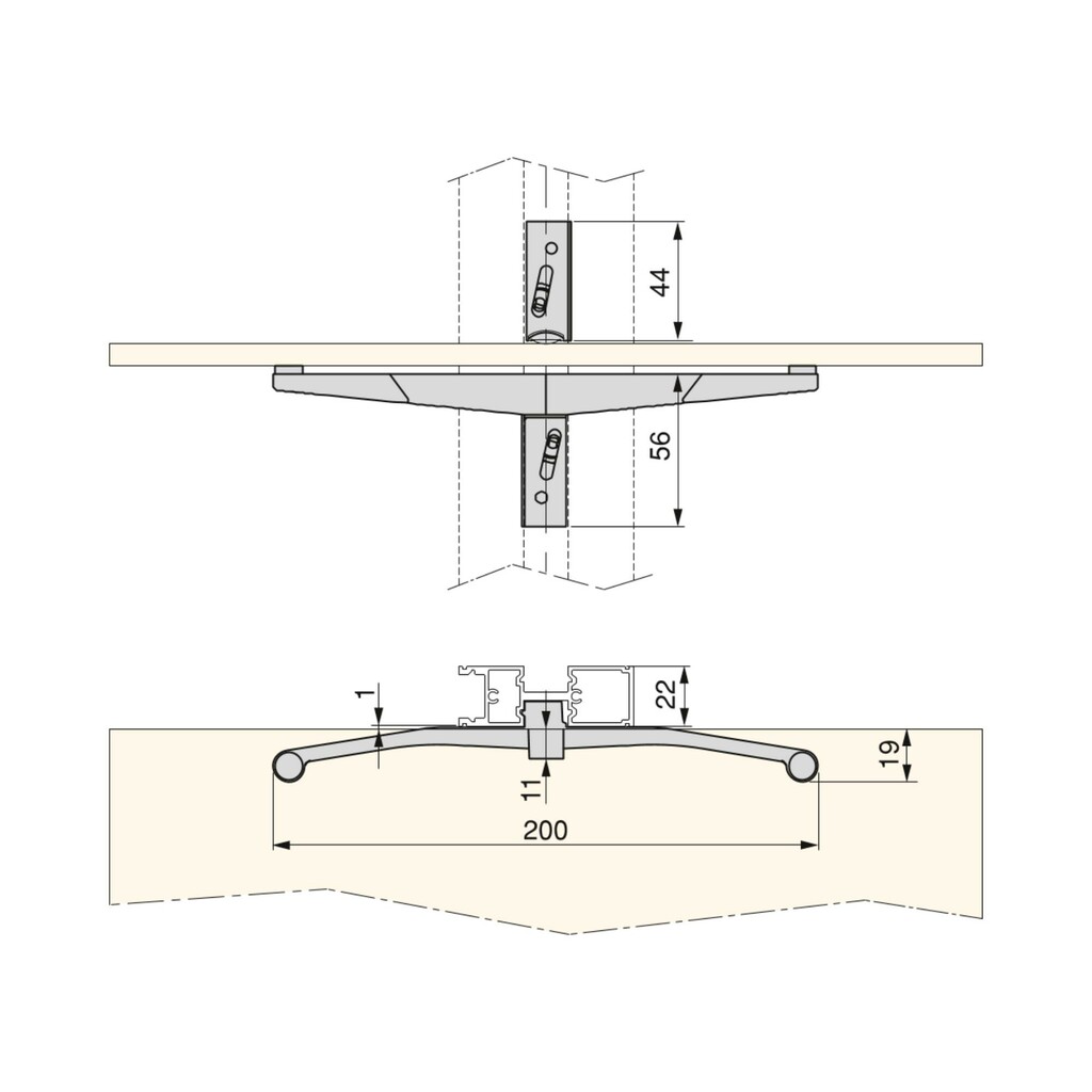 Lot de consoles pour 5 tablettes en verre pour la structure Zero, verre non inclus, Zamak, Peint en noir texturé-1