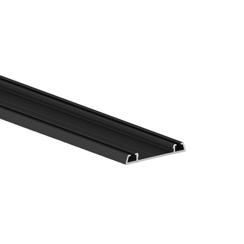 Placard untere Laufschiene, Länge 3.9m, Aluminium, Schwarz-Primary