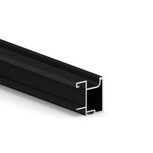 Handle for wardrobe Sharp 16, length 2.35m, Aluminium, Black painted product photo