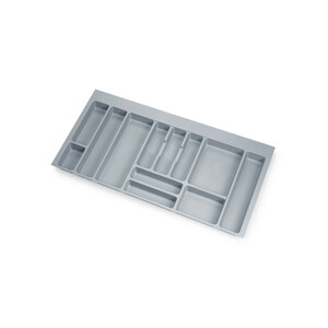 Range-couverts Optima pour tiroir universel, module 1.000mm, Plastique, Gris, 10 unit&eacute;s. photo du produit