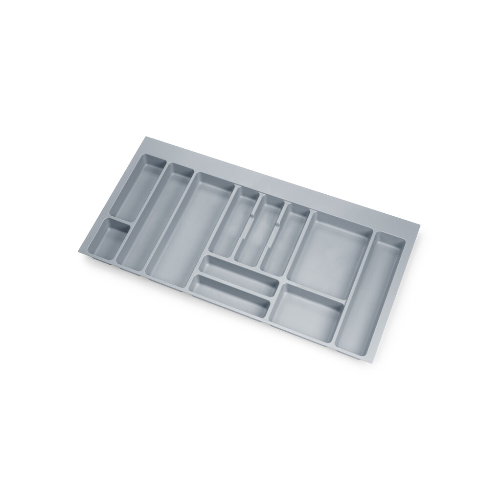 Range-couverts Optima pour tiroir universel, module 1.000mm, Plastique, Gris, 10 unités.-Primary