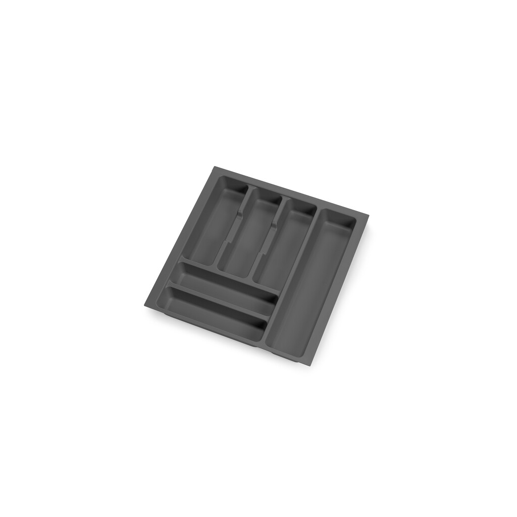 Besteckeinsatz Optima Vertex/Concept, Tiefe 500mm, Plattenstärkenstärke 16mm, Modul 450mm, Kunststoff, Anthrazitgrau-Primary