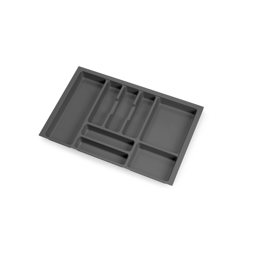 Besteckeinsatz Optima Vertex/Concept, Tiefe 500mm, Plattenstärkenstärke 16mm, Modul 700mm, Kunststoff, Anthrazitgrau-Primary