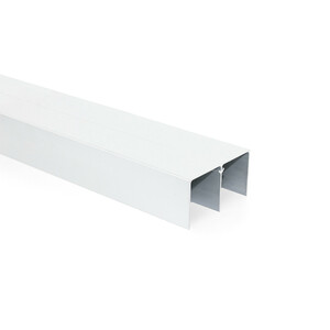 Obere Schiene f&uuml;r beide Placard Unterschienen f&uuml;r Schiebet&uuml;rsysteme, 3,9 m, Wei&szlig;, Aluminium Produktfoto