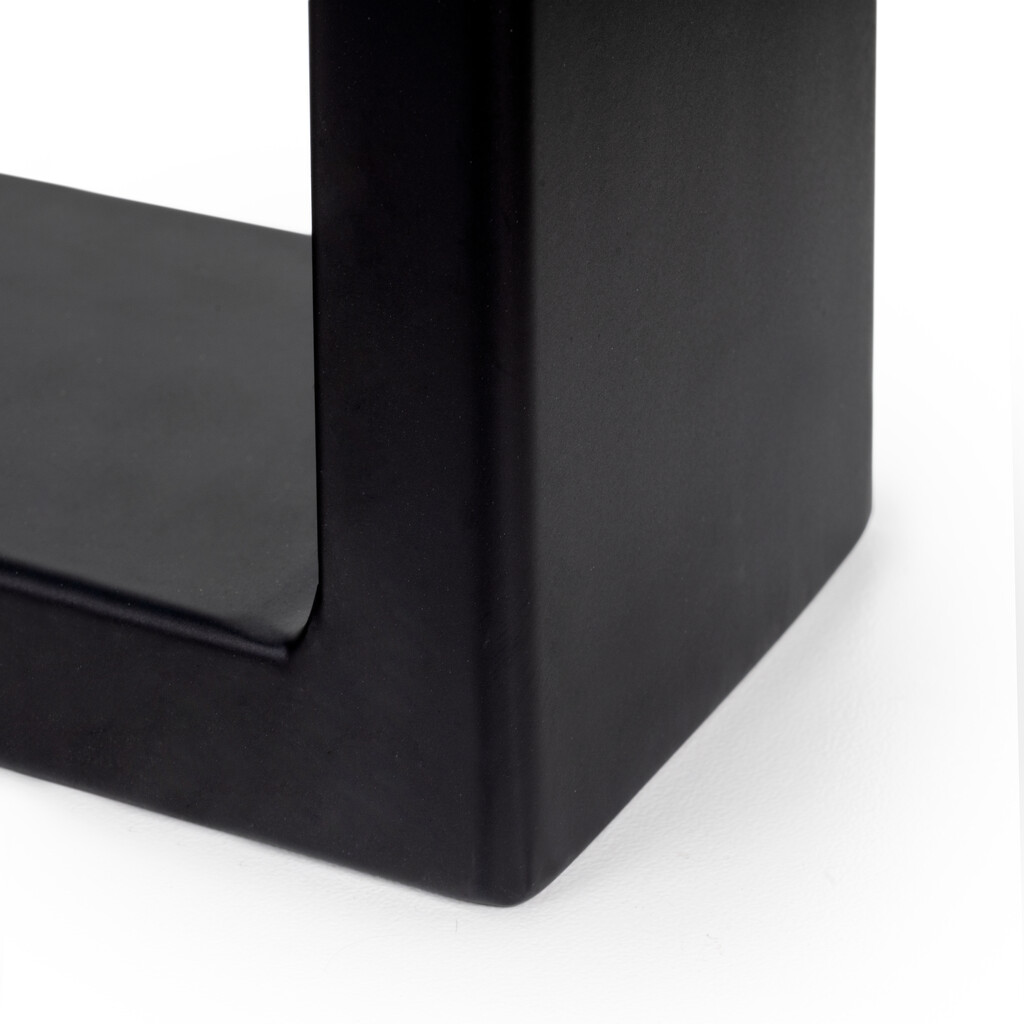 Juego de patas rectangulares Square para mesa, ancho 600mm, Acero, Pintado negro-5