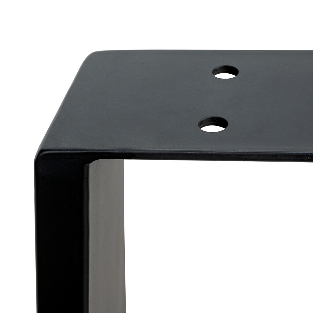 Juego de patas rectangulares Square para mesa, ancho 600mm, Acero, Pintado negro-6