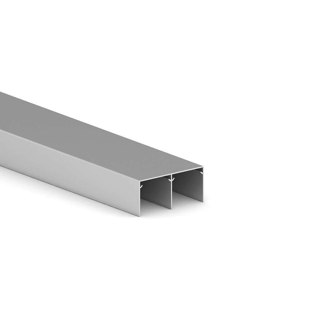 Carril superior para Placard 74 de Canal para puertas correderas, longitud 3.9m, Aluminio, Anodizado mate-Primary