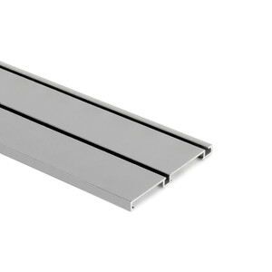 Untere Laufschiene Placard Clip f&uuml;r Schiebet&uuml;rsysteme, L&auml;nge 3.9m, Aluminium, Matt eloxiert Produktfoto