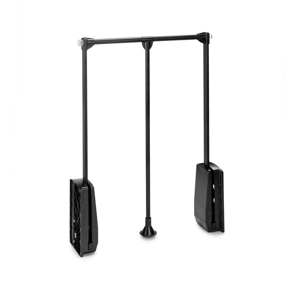 Penderie rabattable pour armoire Hang, 450 - 600, Peint en noir, Acier et Plastique.-Primary