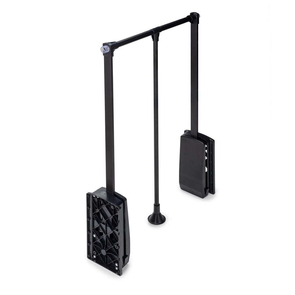 Appendiabiti per armadio Hang, larghezza regolabile 830-1150 mm, Acciaio e Tecnoplastica, Verniciato nero-12