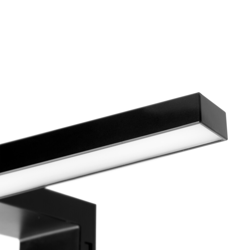LED-Strahler Virgo für Badezimmerspiegel (AC 230V 50Hz), ohne Konverter, L300mm, kaltweißes Licht 6.000K, Kunststoff, Schwarz lackiert-4