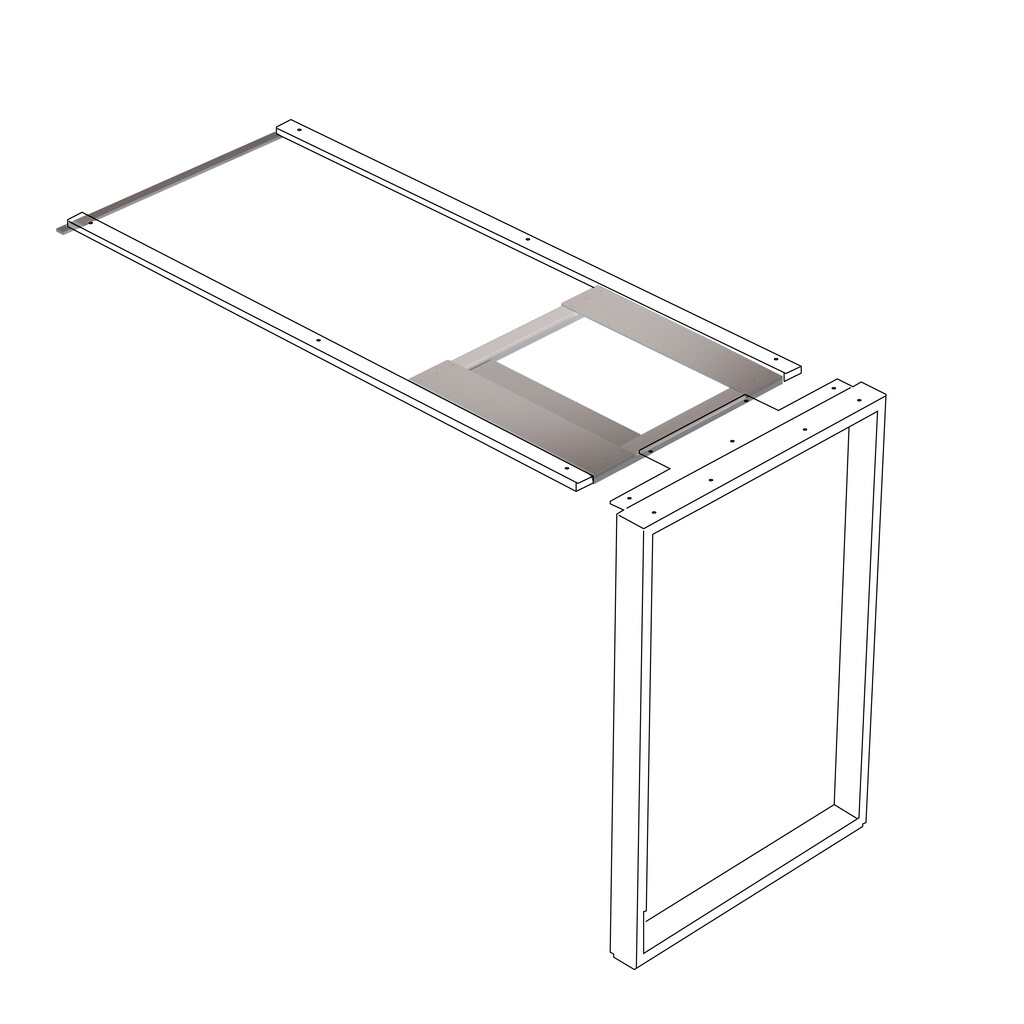 Rails pour table coulissants et pivotants Sestante, Chariot, Aluminium, Anodisé mat-Primary
