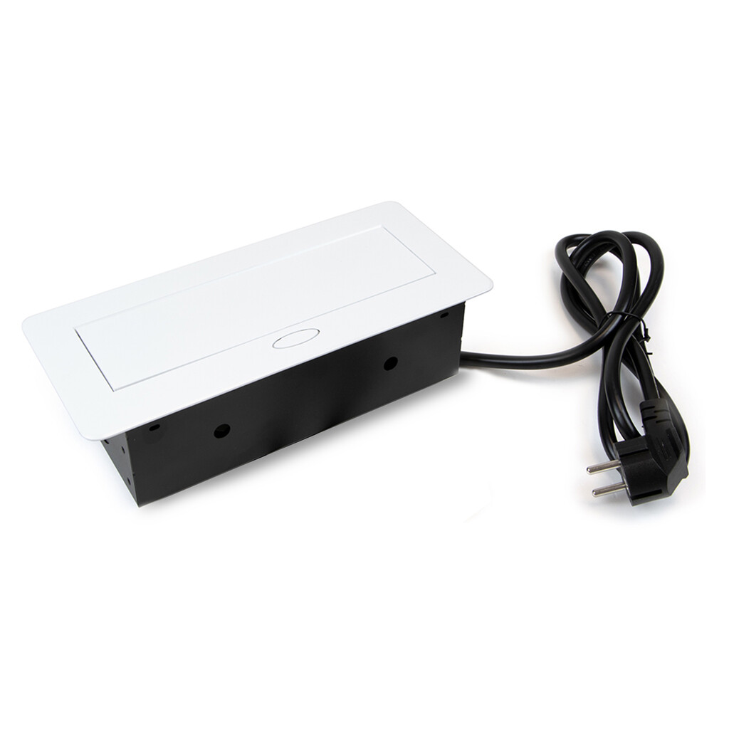 Multiconector Atom 26 Lite para escritório, 225x111mm, Pintado branco, Zamak e Aço e Plástico-9