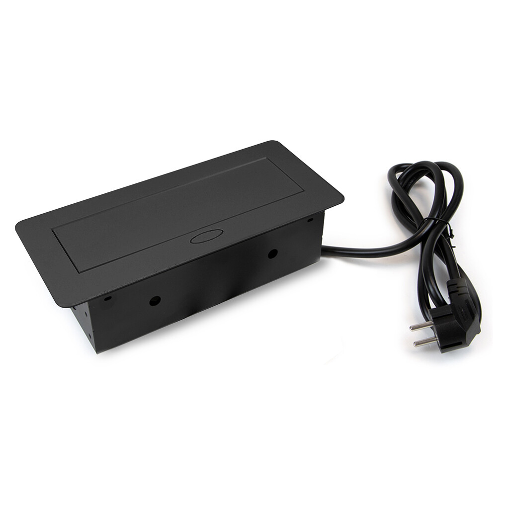 Multiconnecteur Atom 26 Lite pour bureau, 225x111mm, Peint en noir, Zamak et Acier et Plastique.-9