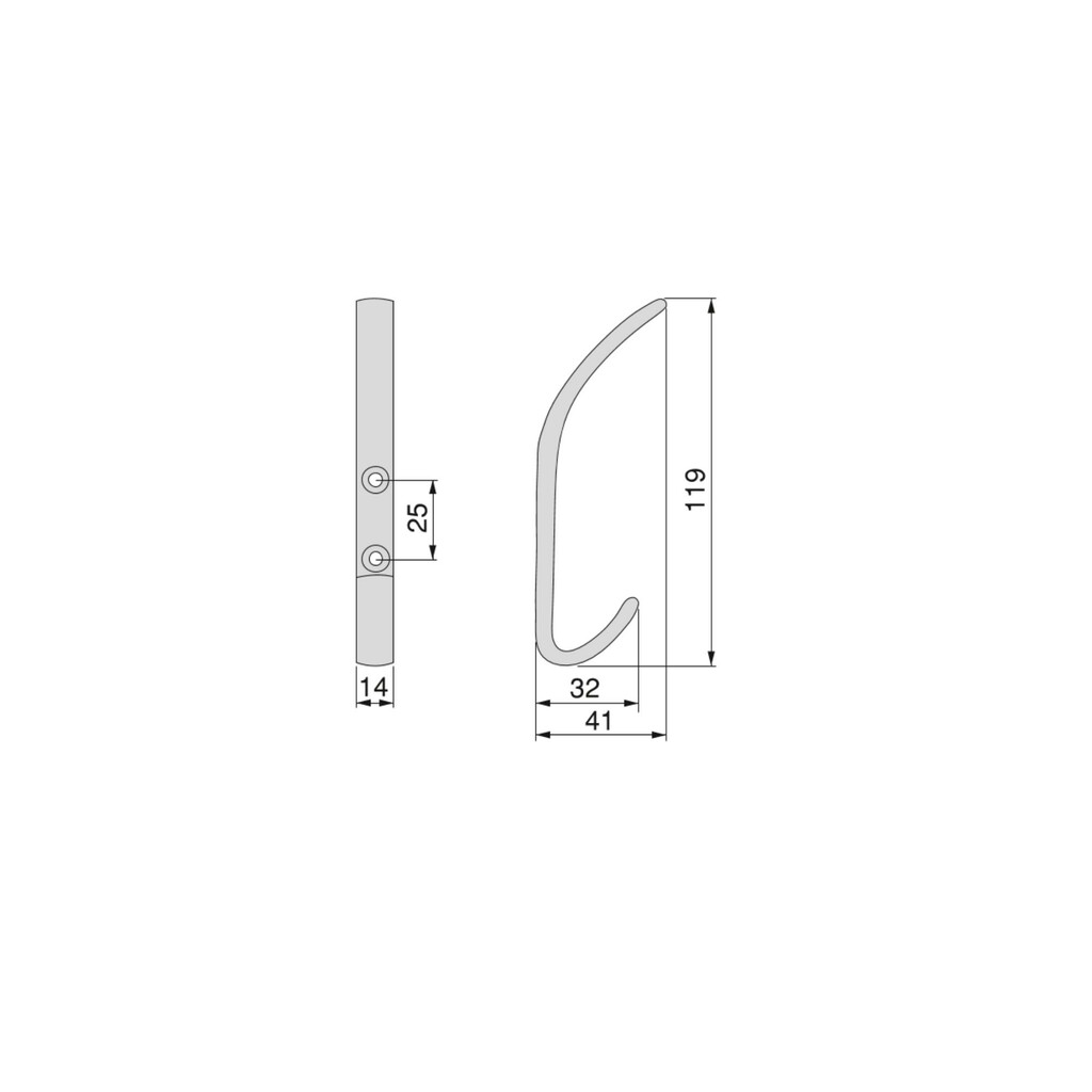 Lot of 4 Nelson wall hangers, Aluminium, Matt Anodized-1
