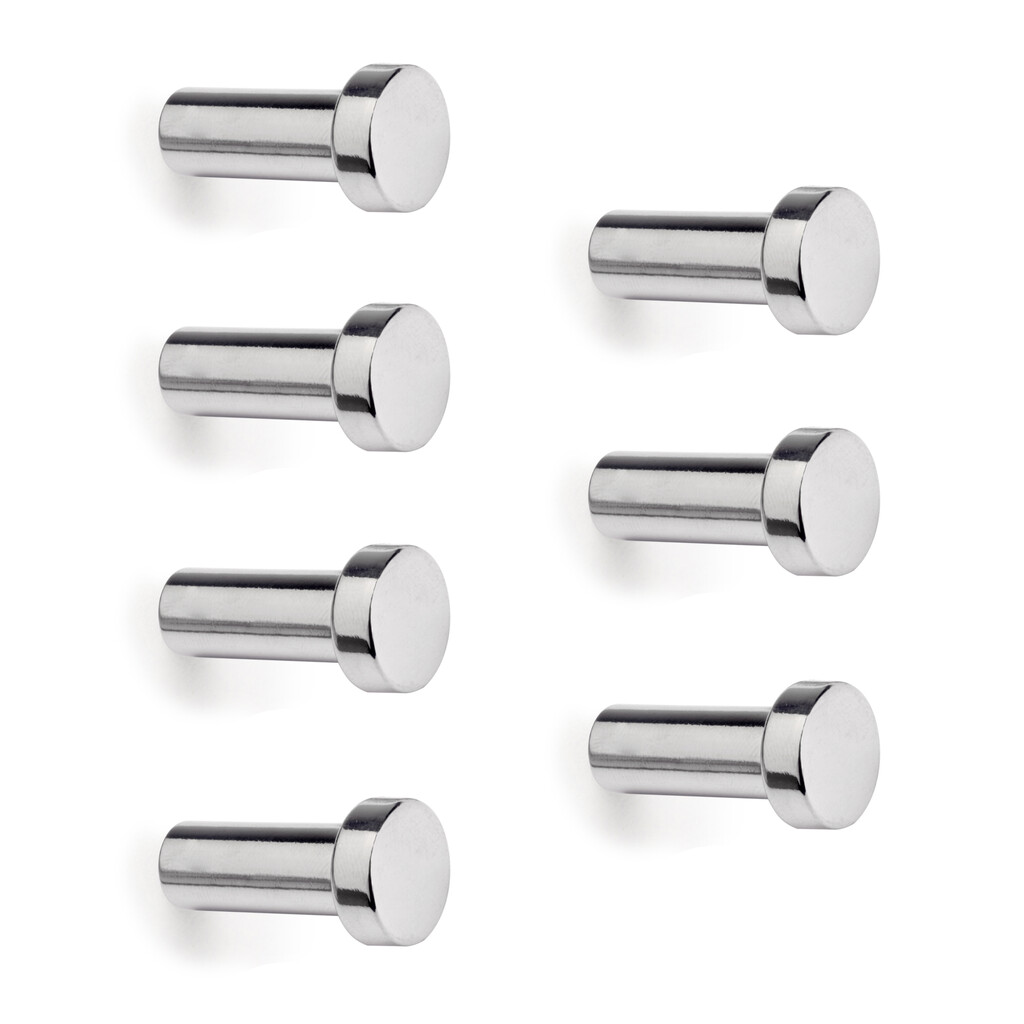 Lot of 7 Wellington Wall Hangers, Zamak, Chrome plated-Primary
