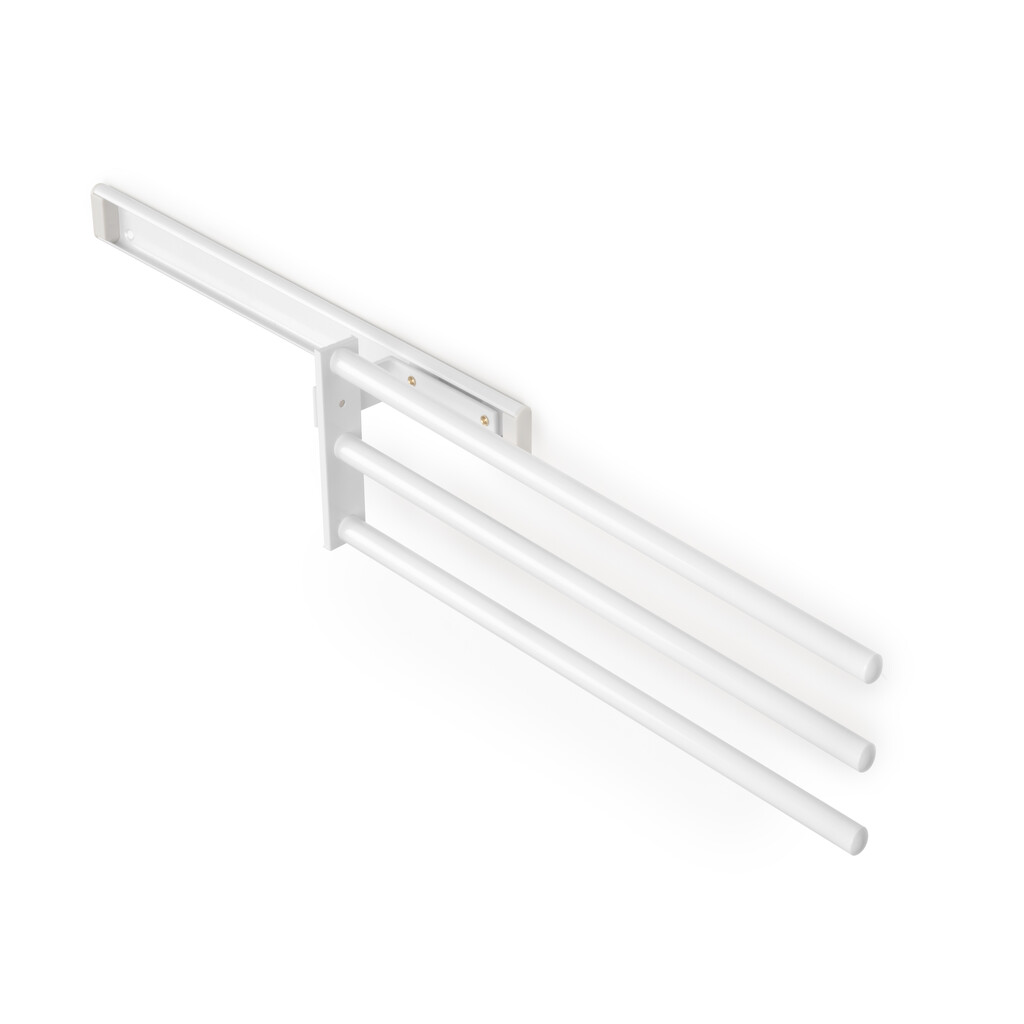 Extendable Towel rack, 3 Arms, Aluminium, White painted-7