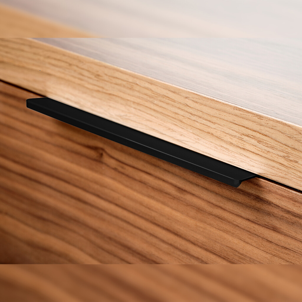 Furniture handle Picanya, L198mm, 128mm interaxis, Aluminium, Black anodized-2