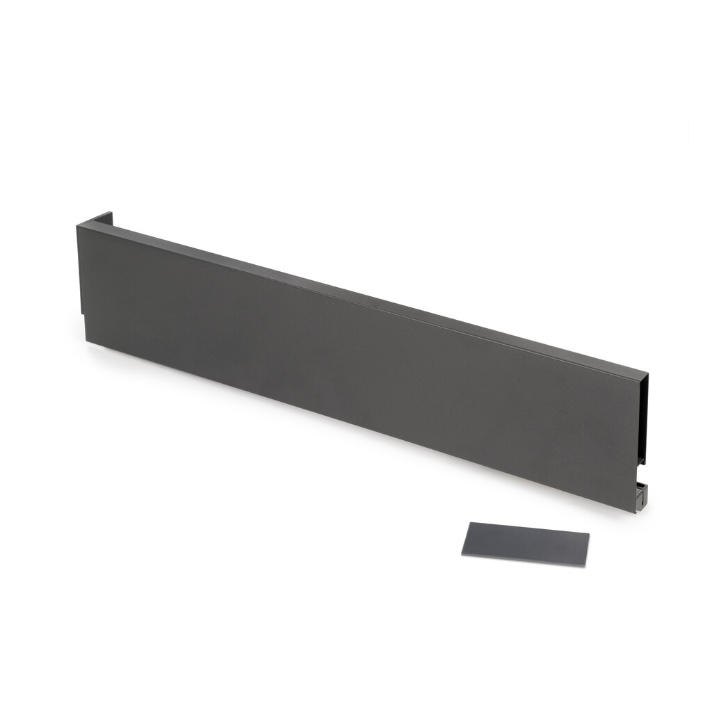 Côté pour tiroir Convex hauteur 90mm GAUCHE, profondeur 450mm, Acier, Gris antracite et Plastique-Primary
