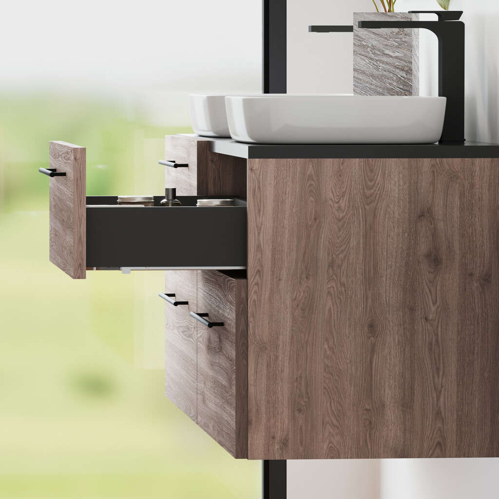 Zarge Convex Höhe 128mm LINKS, Tiefe 450mm, Stahl, Anthrazitgrau und Kunststoff-4