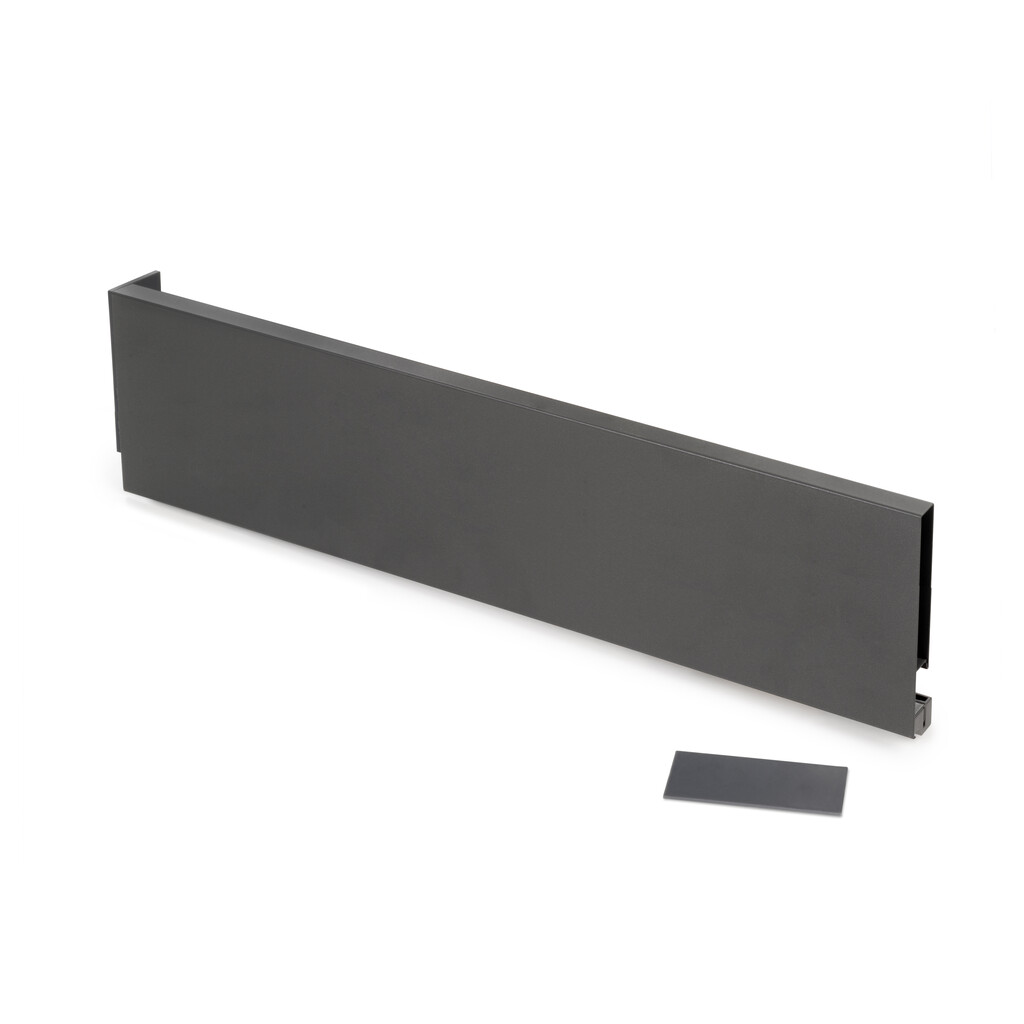 Zarge Convex Höhe 128mm LINKS, Tiefe 450mm, Stahl, Anthrazitgrau und Kunststoff-Primary