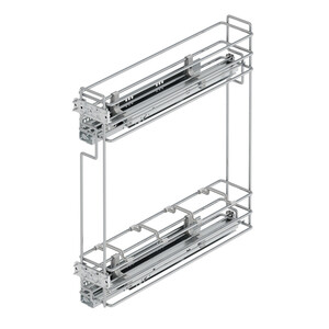 Suprastar pull-out bottle rack with soft closing, 200mm module, Steel, Chrome plated product photo