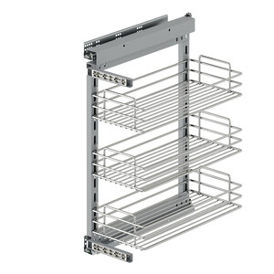Pull-out rack with soft closing Suprastar, module 400mm, Steel, Chrome plated product photo