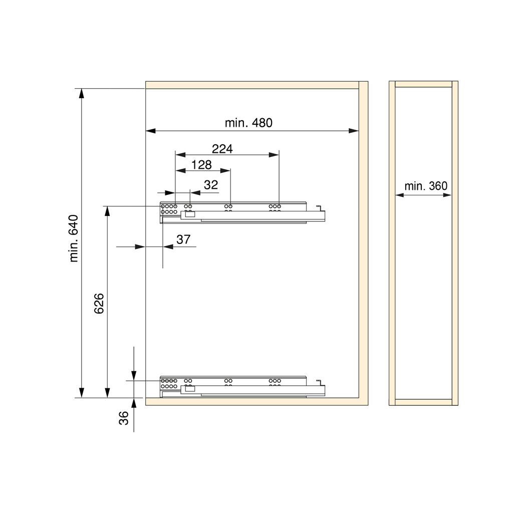 Pull-out rack with soft closing Suprastar, module 400mm, Steel, Chrome plated-3
