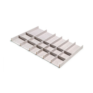 Tiroir organisateur pour placards et commodes Hack, 683 (M80), Peint gris pierre, Bois. photo du produit