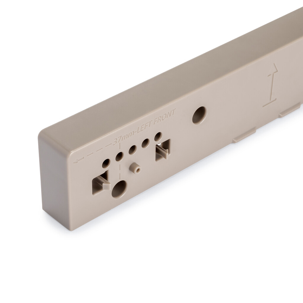 Set of side spacers for frame Hack, Stone grey plastic, Plastic,-4