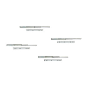 Pair of Full extension ball bearing runners set for heavy duty drawers, height 51mm, length 400mm, Steel, Zinc plated product photo