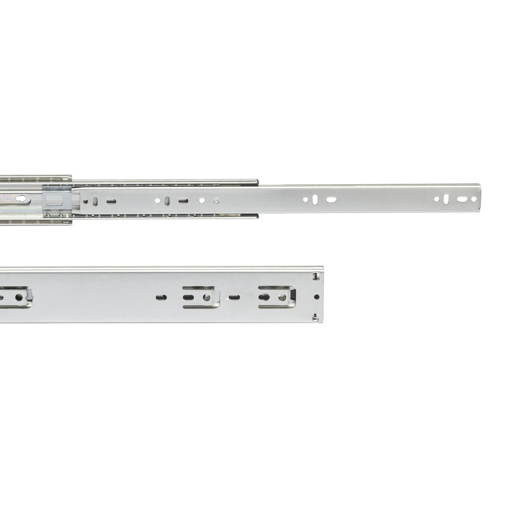 Jeu de coulisses à billes pour tiroirs de grande charges avec sortie totale, hauteur 51mm, longueur 500mm, Acier, Zingué-3