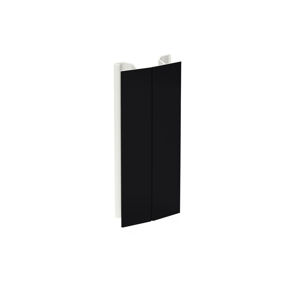 Flexibele hoek voor Plasline keukenplint, hoogte 150mm, Plastic, Zwart-Primary