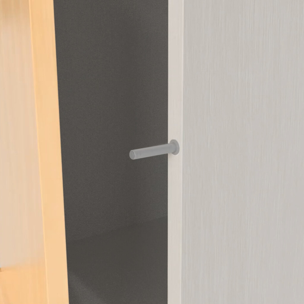 Built-in furniture door lock with Push Lite adjustment, length 70mm, shock absorber, Plastic, Grey-6