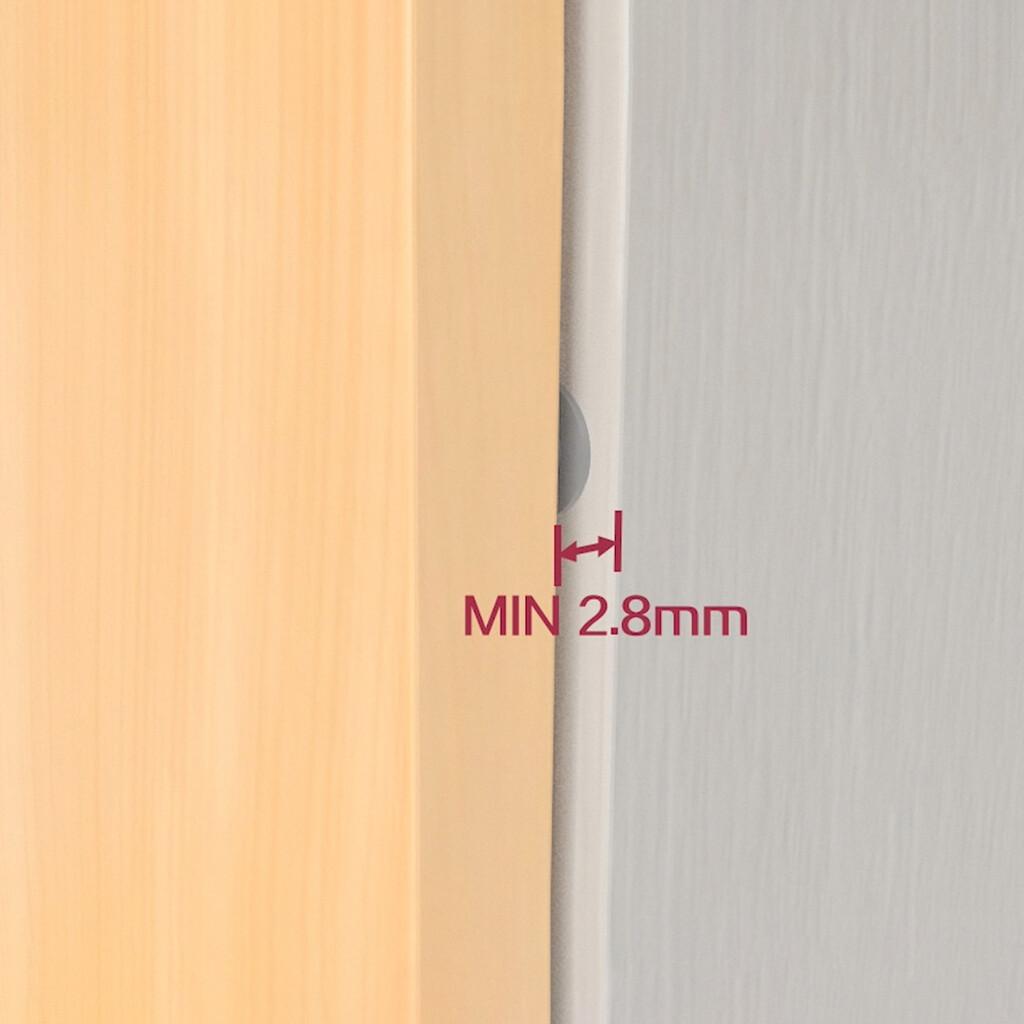 Built-in furniture door lock with Push Lite adjustment, length 70mm, shock absorber, Plastic, Grey-7