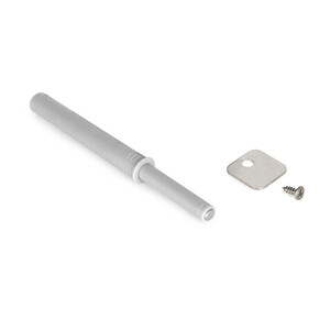 Built-in furniture door lock with Push Lite adjustment, length 70mm, Magnetic 2.5kg, Plastic, Grey product photo