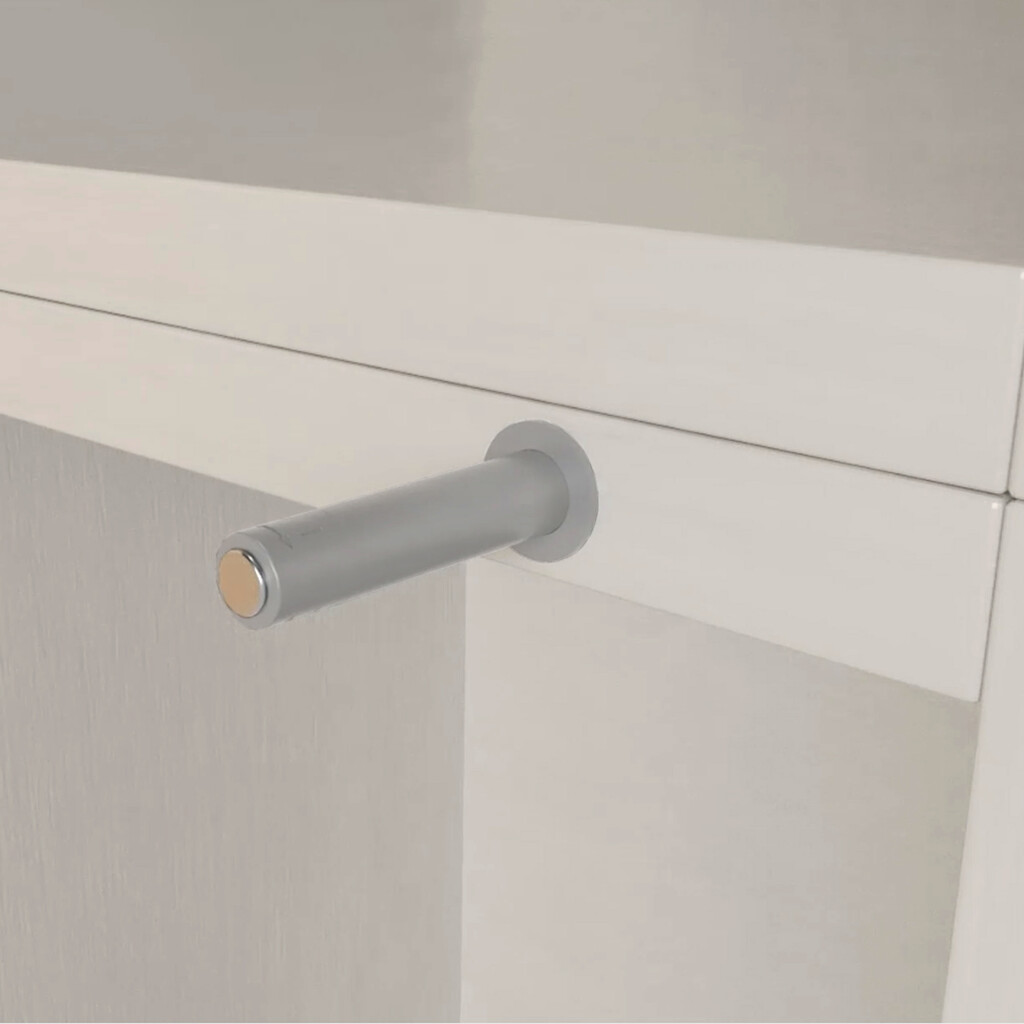 Built-in furniture door lock with Push Lite adjustment, length 70mm, Magnetic 2.5kg, Plastic, Grey-3
