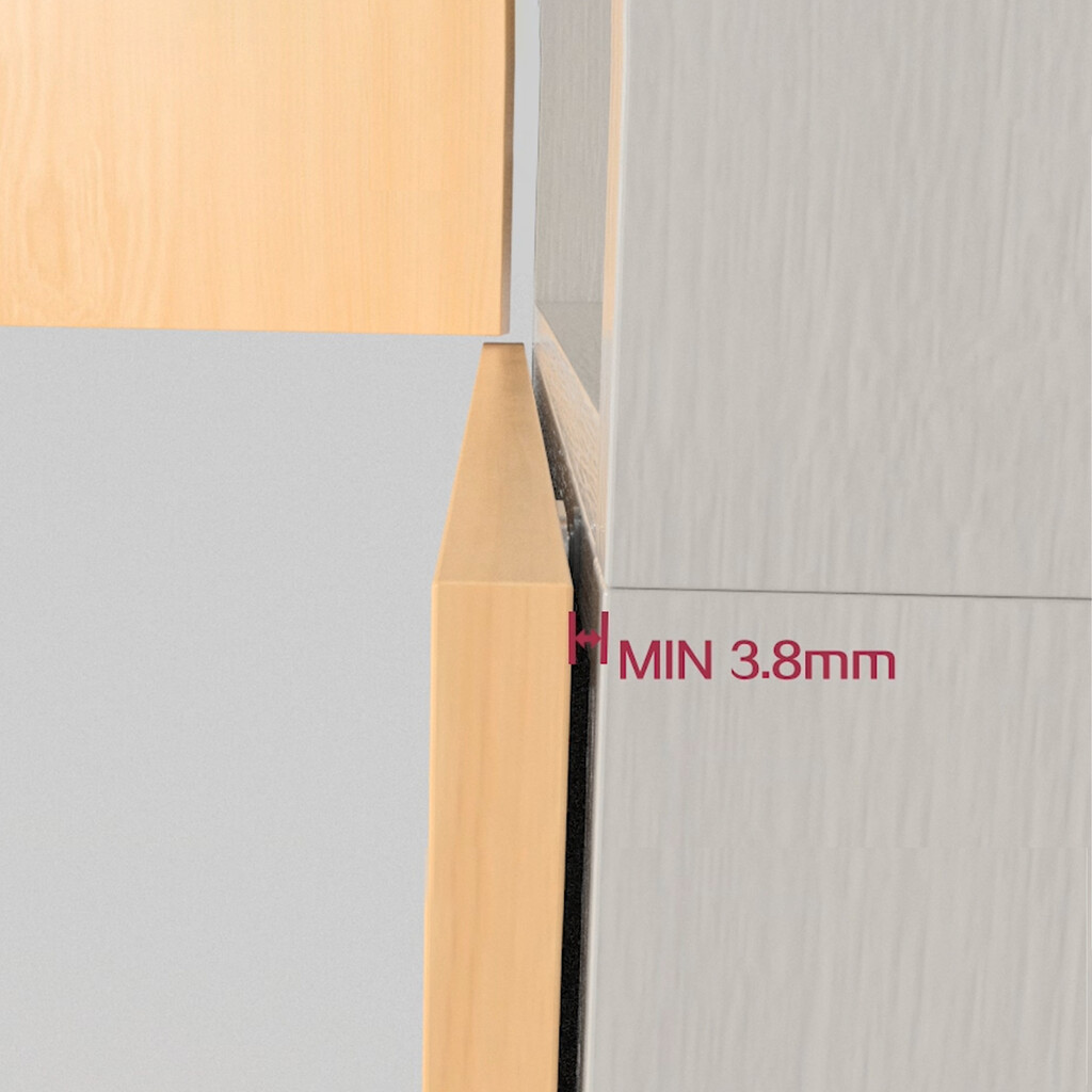 Built-in furniture door lock with Push Lite adjustment, length 70mm, Magnetic 2.5kg, Plastic, Grey-8