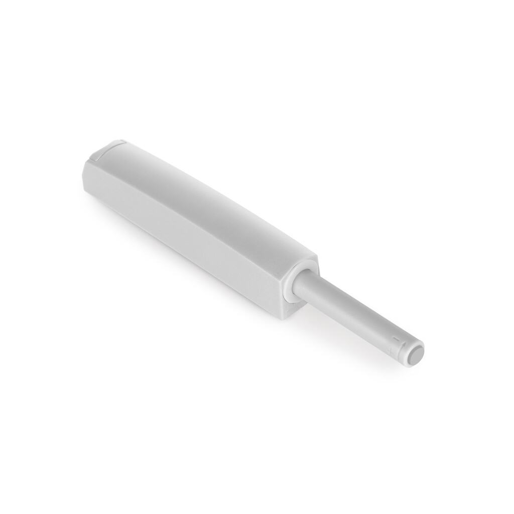 Screw-on door lock with Push Lite adjustment, length 80mm, Shock absorber, Plastic, Grey, Plastic-10