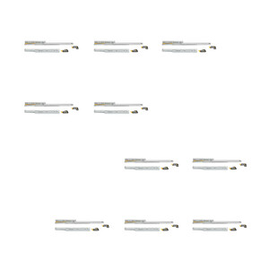 Lot of 10 sets of Concealed runners for drawers Silver, full extension, with soft closing and hooks, depth 490mm, Steel, Zinc plated product photo