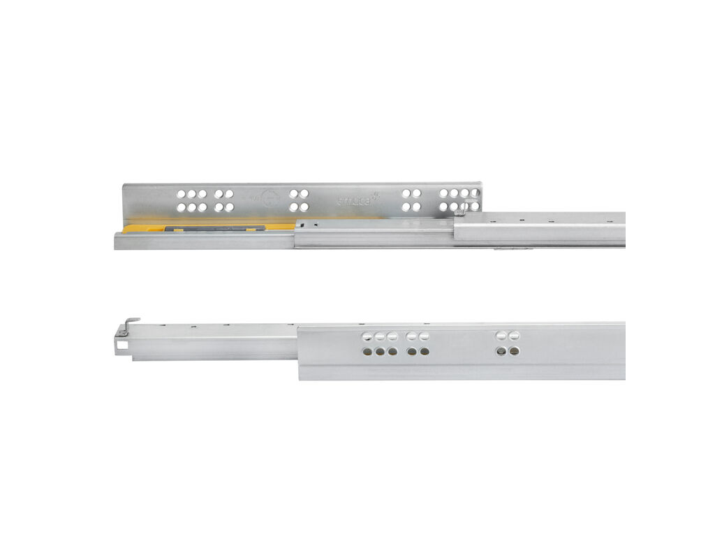 Satz von 10 Unterflurführungenset Silver, Vollauszug, mit Schließautomatik und Halterung, Tiefe 540mm, Stahl, Verzinkt-8