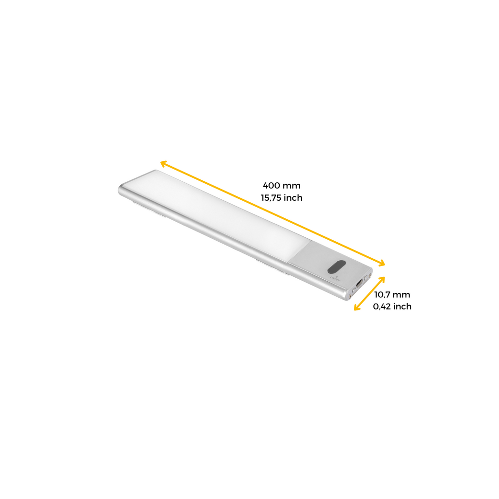 Luminaire LED Kaus rechargeable par usb avec switch, L 400 mm, Anodisé mat, Plastique et Aluminium-3