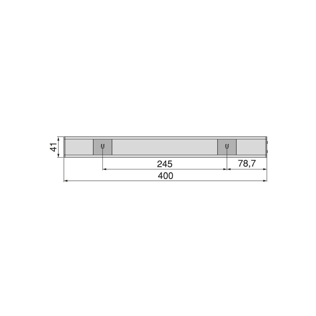 Luminaire LED Kaus rechargeable par usb avec switch, L 400 mm, Anodisé mat, Plastique et Aluminium-2