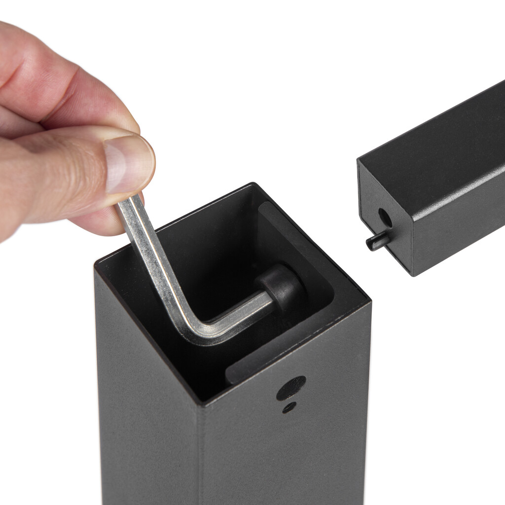 Quadratische Tischbeine und Tischrahmen, 50x50mm, 1150x750mm, Stahl, Schwarz lackiert-7