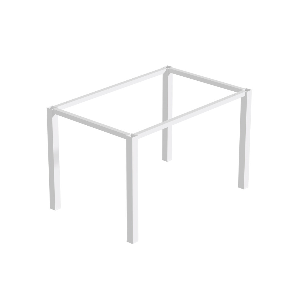 Pieds carrés et cadre de table, 50x50mm, 1150x750mm, Acier, Peint en blanc-6