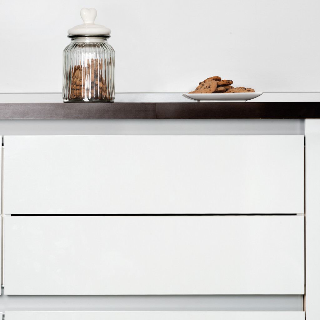 Kit de 2 profils supérieurs Gola pour meubles de cuisine, longueur 2,35m, avec accessoires, Aluminium, Peint en noir-5